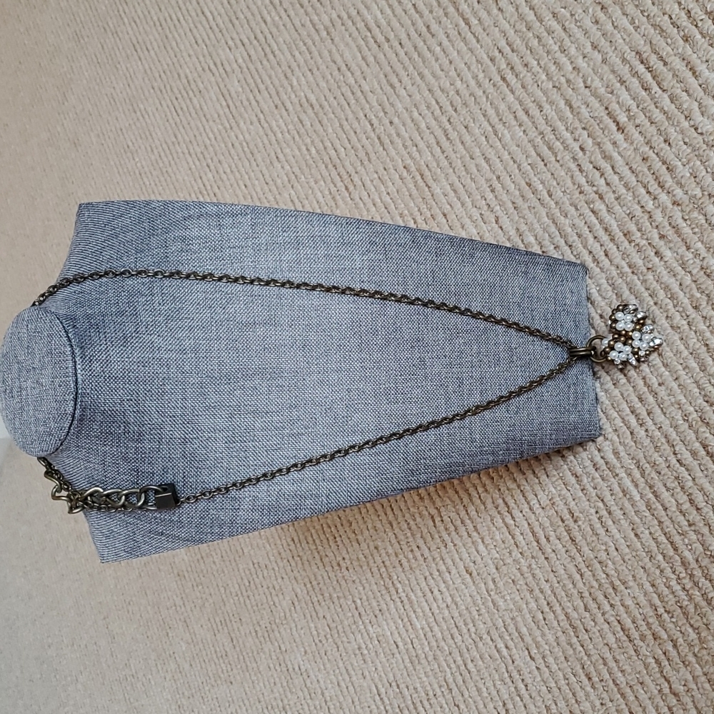 Gold Tones Heart Necklace by Pam Hiran